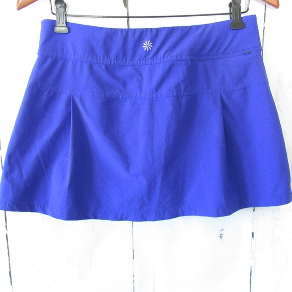 Athleta Vibrant Blue Pleated Skort - Picture 2 of 6